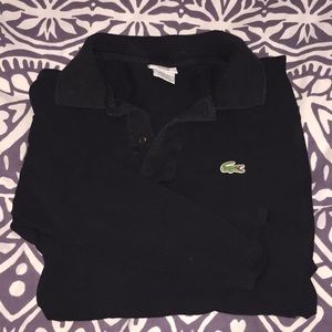 Lacoste black long sleeve polo